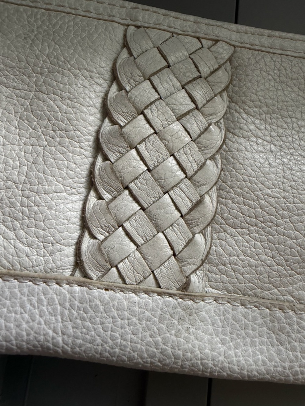 Wilsons Leather Cream Braided Leather Wristlet - Picture 5 of 5